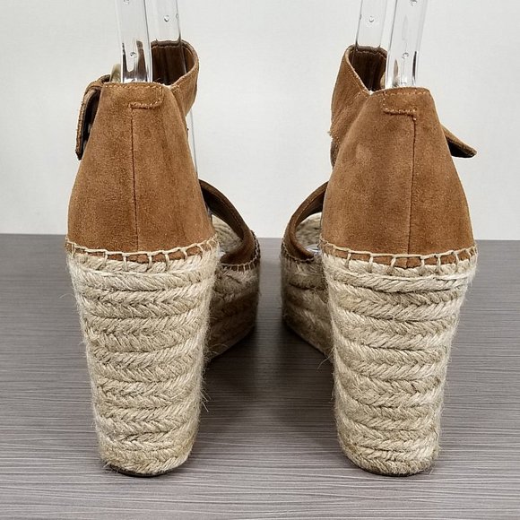 Marc Fisher LTD Alida Espadrille Platform Wedge, Brown Suede, Womens Size 9.5 M - Picture 5 of 11